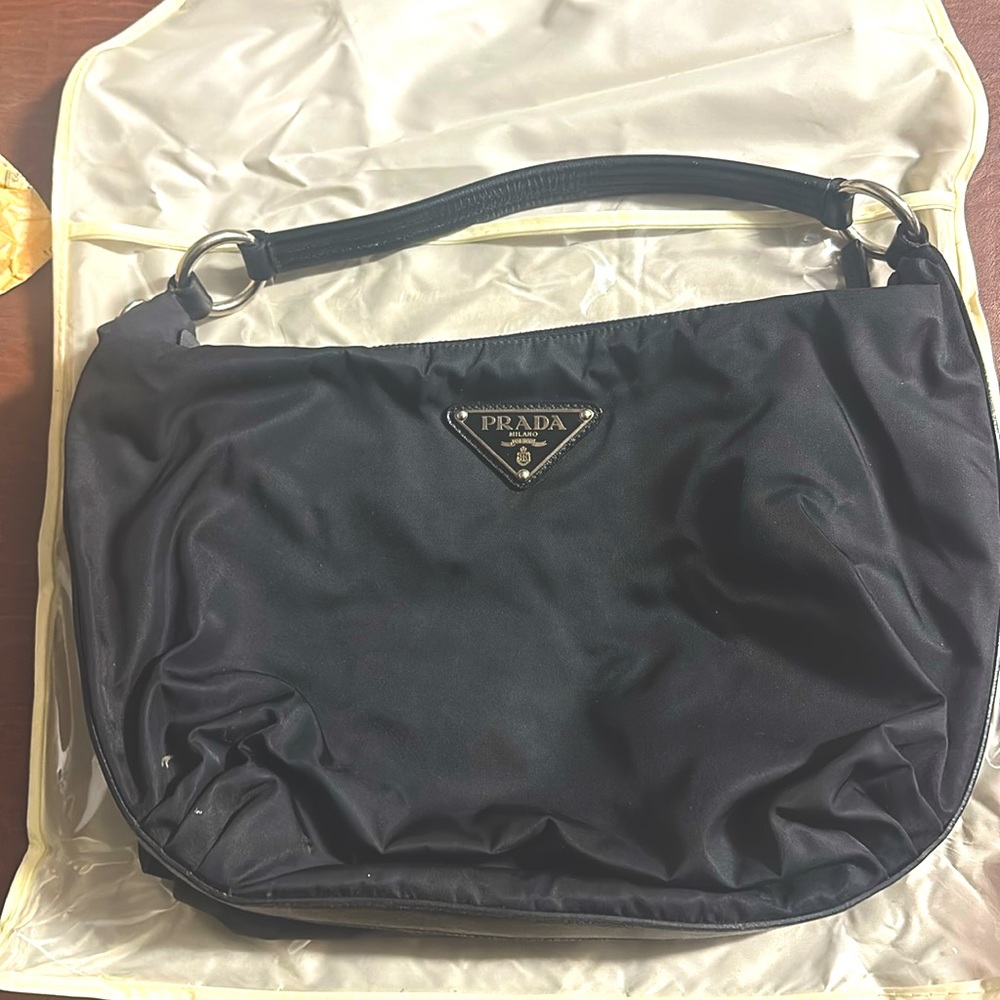 BLACK PRADA MILANO PURSE